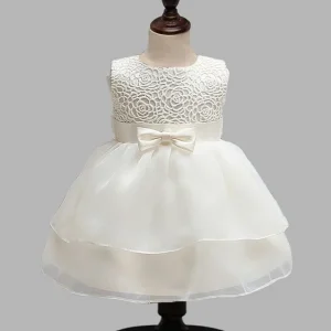 Christening Gowns Baptism Dress Baby Girl Wedding Dress Infant Princess Girls 1 Year Birthday Party Dress New Born Baby Clothing 210312